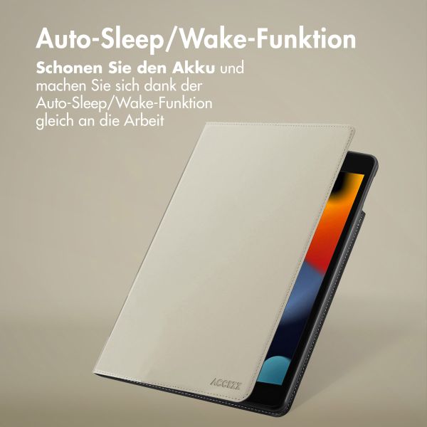 Accezz Classic Klapphülle Apple iPad 9 (2021) 10.2 Zoll / iPad 8 (2020) 10.2 Zoll / iPad 7 (2019) 10.2 Zoll - Greige