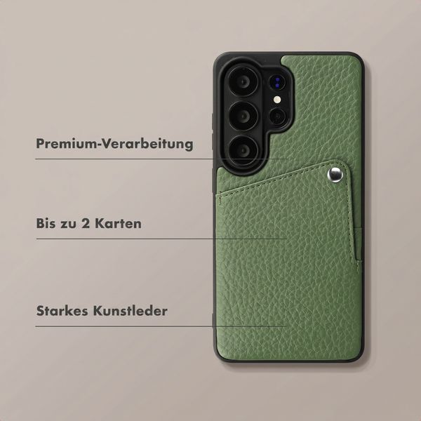 Selencia Riva Back Cover mit Kartenfach Samsung Galaxy S26 Ultra - Sage Green