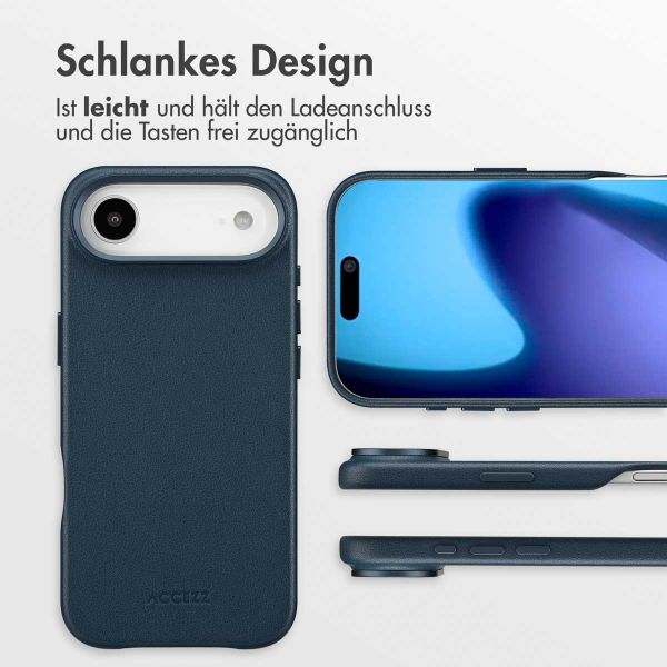 Accezz MagSafe Leather Backcover Apple iPhone Air - Nightfall Blue