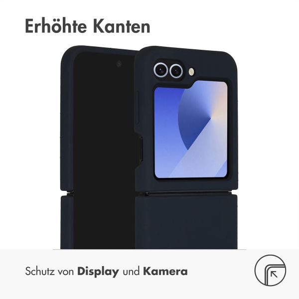 Accezz Liquid Silikoncase Samsung Galaxy Z Flip 6 - Dunkelblau