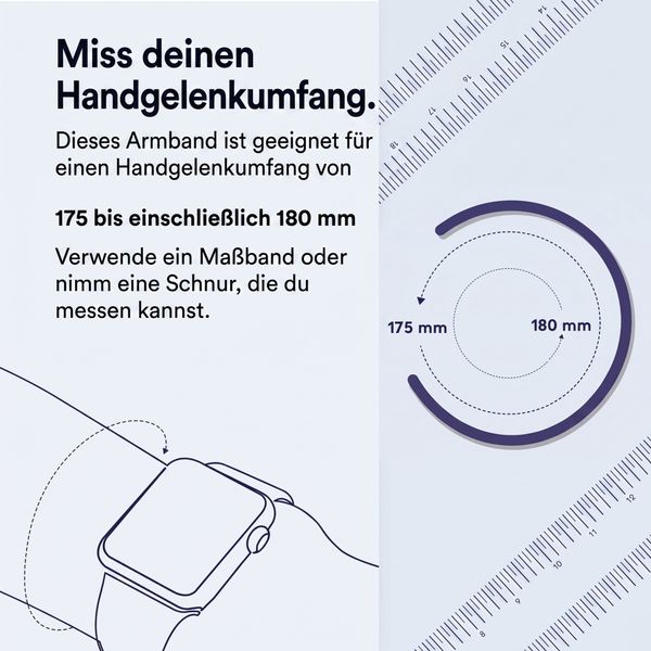 Apple Geflochtenes Solo Loop für  Apple Watch | 38/40/41/42 mm - Größe 8 - Flamingo
