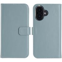 Selencia Echtleder Klapphülle Apple iPhone 16 Plus - Air Blue