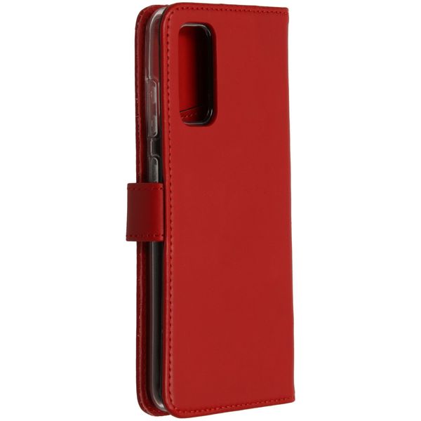 Selencia Echtleder Klapphülle Samsung Galaxy S20 - Rot