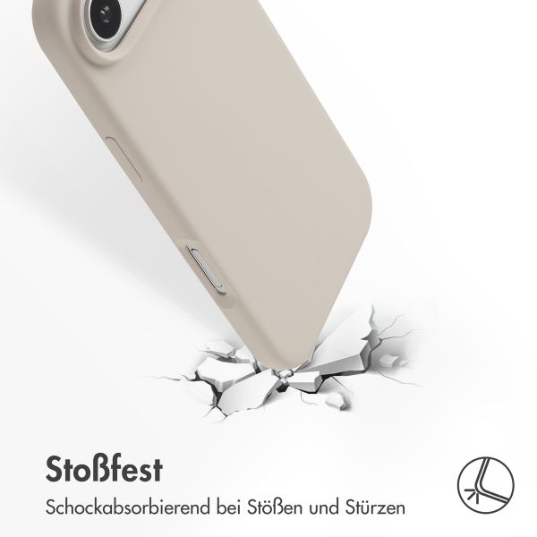 Accezz Liquid Silikoncase mit MagSafe Apple iPhone Air - Stone