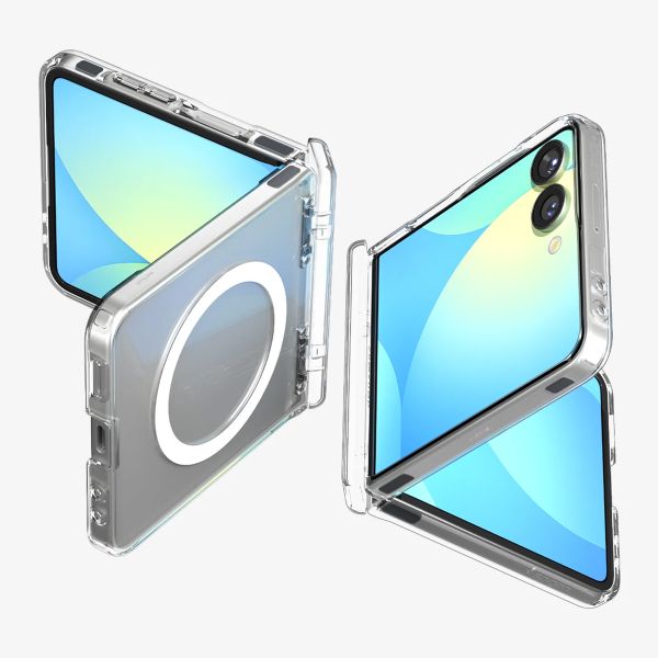 Spigen Ultra Hybrid Pro MagFit Backcover Samsung Galaxy Z Flip 7 - Clear / White