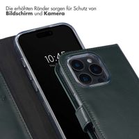 Selencia Echtleder Klapphülle Apple iPhone 16 Pro - Grün