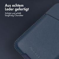 Accezz Lederkartenhalter - Geeignet für MagSafe und Qi2 - Nightfall Blue