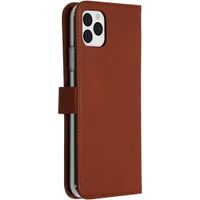 Selencia Echtleder Klapphülle Apple iPhone 11 Pro Max - Hellbraun