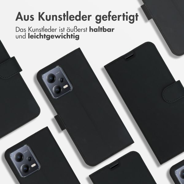 Accezz Wallet TPU Klapphülle Xiaomi Redmi Note 12 / Xiaomi Poco X5 5G - Schwarz