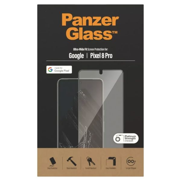 PanzerGlass Ultra-Wide Fit Antibakterieller Displayschutz Google Pixel 8 Pro