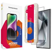 Accezz Vollflächige Schutzfolie aus gehärtetem Glas mit Applikator Samsung Galaxy S24 Ultra