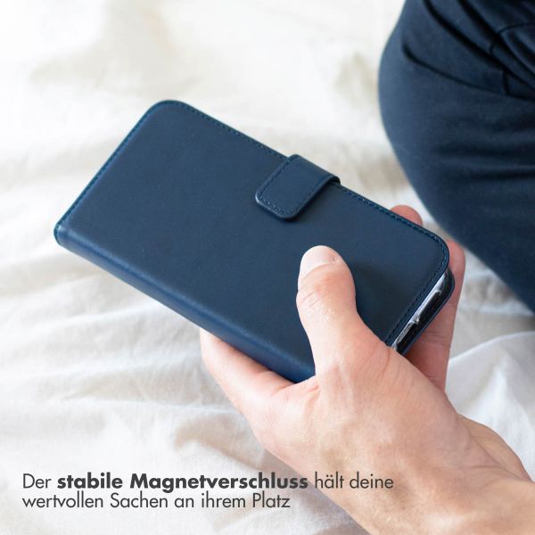 Selencia Echtleder Klapphülle Samsung Galaxy S24 Plus - Dunkelblau