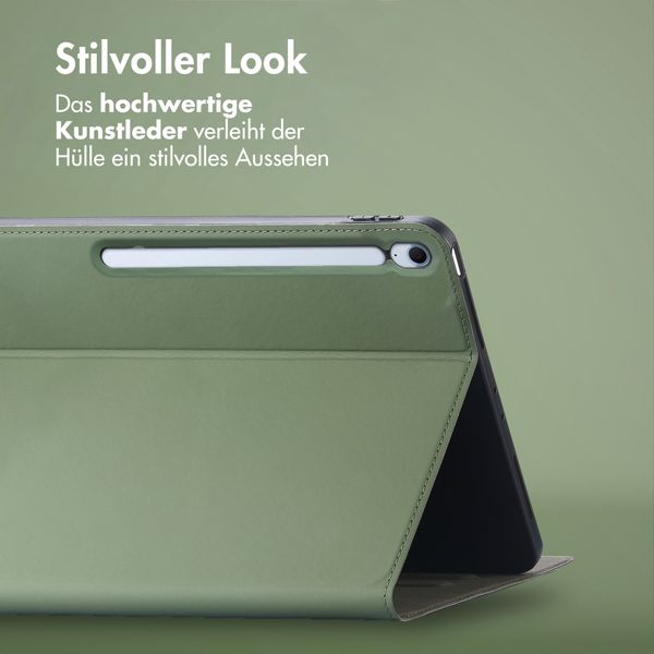 Accezz Classic Klapphülle Samsung Galaxy Tab S10 FE Plus - Grün