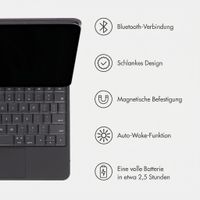 Accezz Magnetische Bluetooth Tastatur Apple iPad 11 (2025) 11 Zoll A16 / iPad 10 (2022) 10.9 Zoll - QWERTY / NL - Schwarz