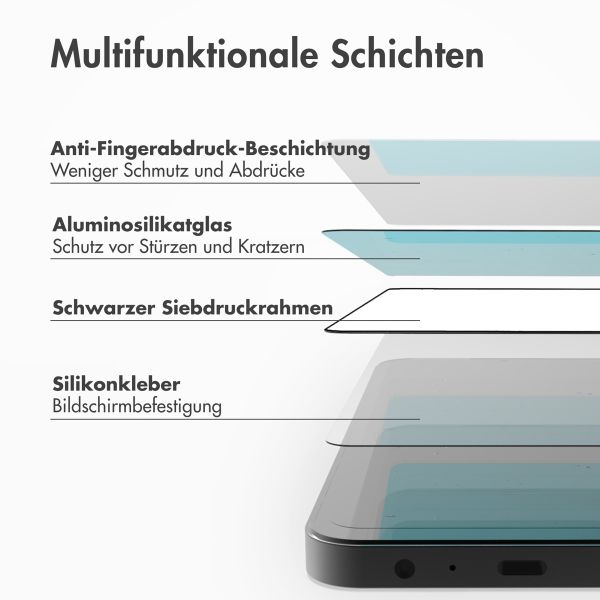 Accezz Vollflächige Schutzfolie aus gehärtetem Glas mit Applikator Samsung Galaxy A55 (5G) / A35
