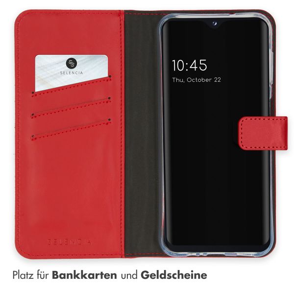 Selencia Echtleder Klapphülle Samsung Galaxy A14 (5G/4G) - Rot