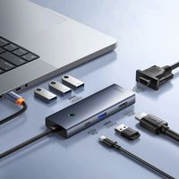 Baseus UltraJoy 7-in-1 USB-C Hub - 4K 60Hz - 100 Watt Laden - Dockingstation - Space Grey