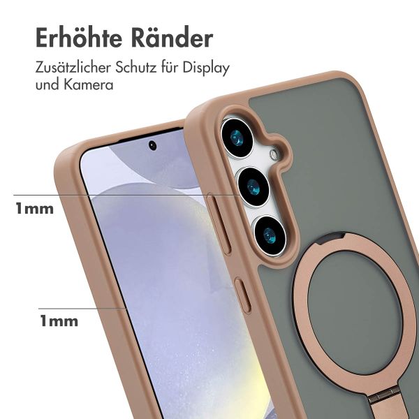 Accezz Ring Stand Backcover mit MagSafe Samsung Galaxy S24 Plus - Braun