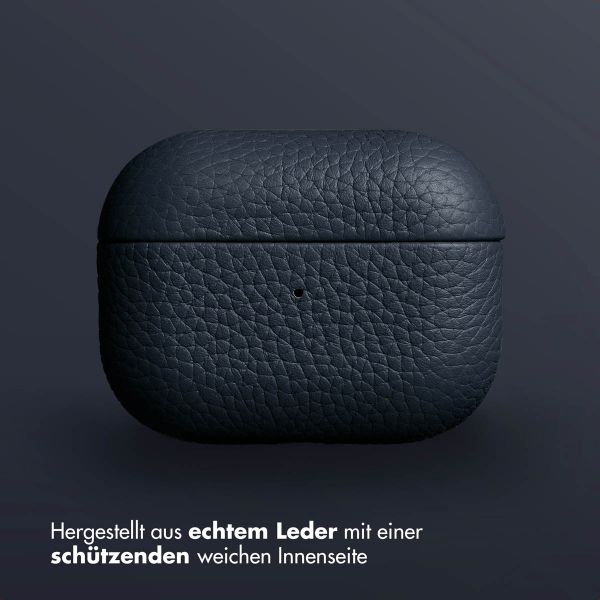 Accezz Echtleder Case  Apple Airpods Pro - Dunkelblau