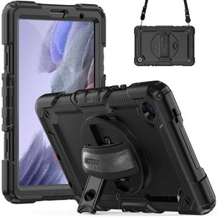 Accezz Robustes Back Cover mit Schultergurt Samsung Galaxy Tab A7 Lite - Schwarz