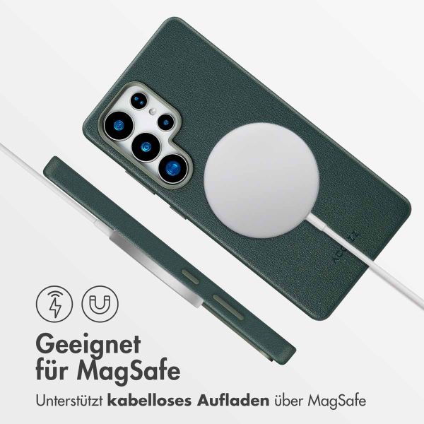 Accezz MagSafe Leather Backcover Samsung Galaxy S25 Ultra - Cedar Green