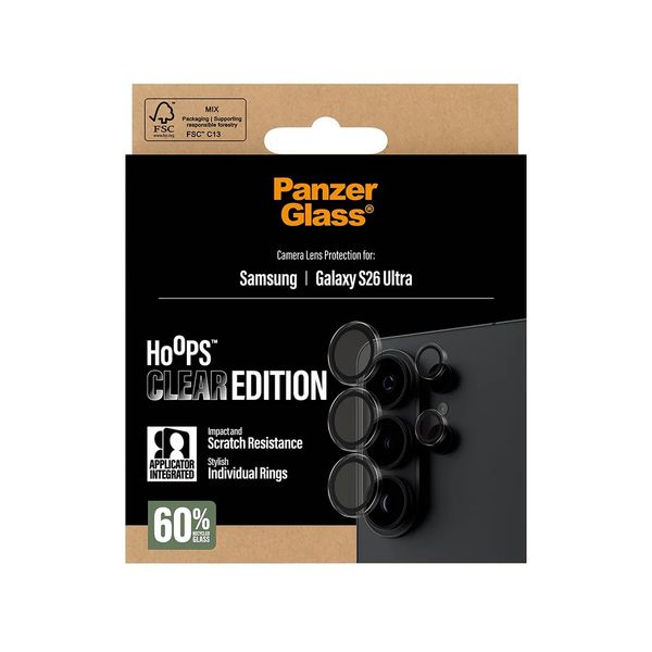 PanzerGlass Hoops Optic Rings Kameraschutz Samsung Galaxy S26 Ultra - Transparent