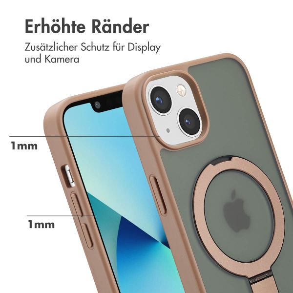Accezz Ring Stand Backcover mit MagSafe Apple iPhone 13 - Braun
