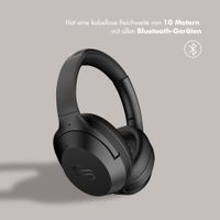 Selencia Urban Play Kabellose Kopfhörer - Aktive Geräuschunterdrückung - Mit Aufbewahrungstasche - Midnight Black