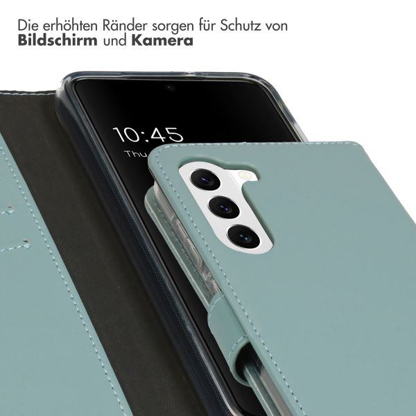 Selencia Echtleder Klapphülle Samsung Galaxy S23 - Air Blue