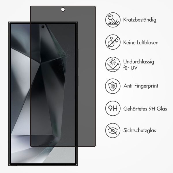 Accezz Privacy Displayschutz aus gehärtetem Glas Samsung Galaxy S24 Ultra