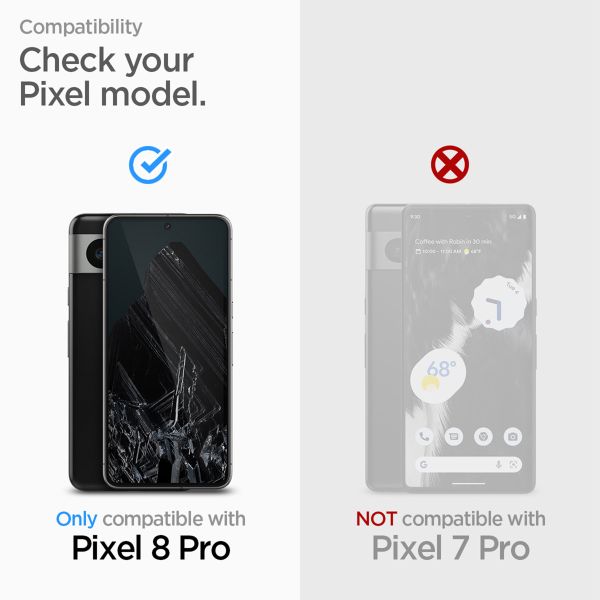 Spigen GLAStR Fit Displayschutzfolie 2er-Pack + Applicator Google Pixel 8 Pro