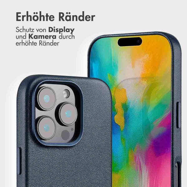 Accezz 2-in-1 Klapphülle aus Leder mit MagSafe Apple iPhone 16 Pro - Nightfall Blue