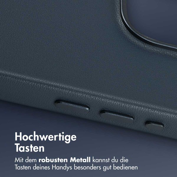 Accezz MagSafe Leather Backcover Apple iPhone 15 Pro - Nightfall Blue