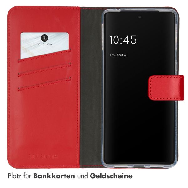 Selencia Echtleder Klapphülle Google Pixel 7 Pro - Rot