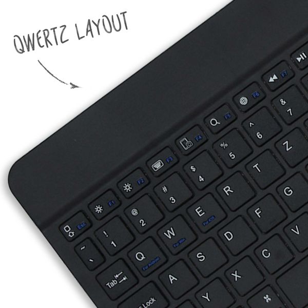 Accezz Bluetooth Keyboard Klapphülle Samsung Galaxy Tab A11 Plus - QWERTZ / DE - Schwarz