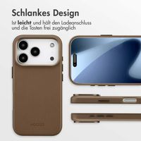 Accezz MagSafe Leather Backcover Apple iPhone 17 Pro - Kaffeebraun