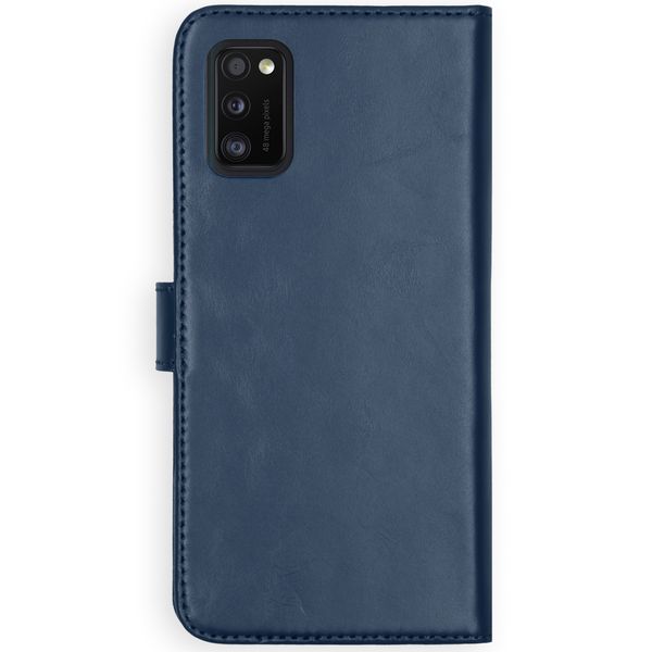 Selencia Echtleder Klapphülle Samsung Galaxy A41 - Blau