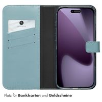 Selencia Echtleder Klapphülle Apple iPhone 17 Pro Max - Air Blue