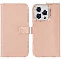 Selencia Echtleder Klapphülle Apple iPhone 14 Pro - Dusty Pink