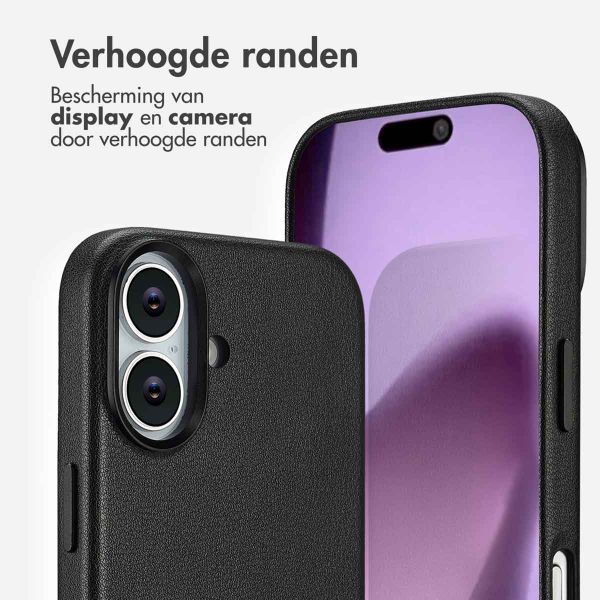 Accezz Echtleder Hülle + MagSafe Wallet Apple iPhone 17 - Onyx Black