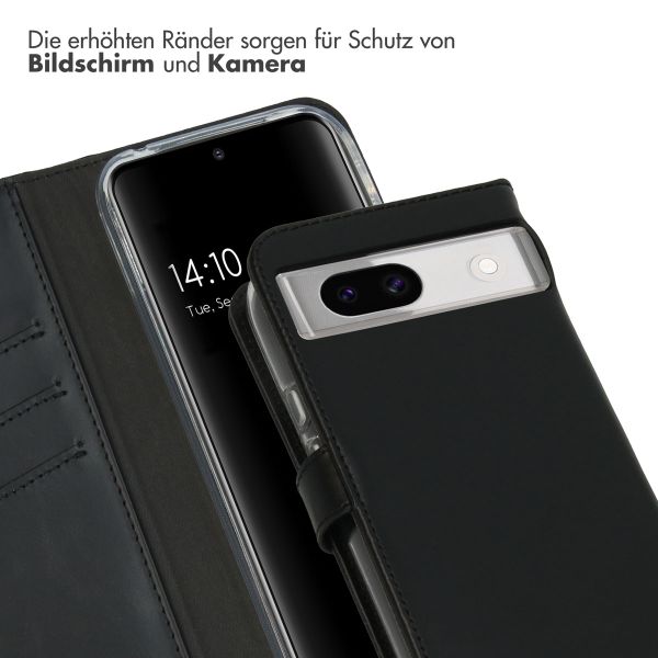 Selencia Echtleder Klapphülle Google Pixel 8a - Schwarz