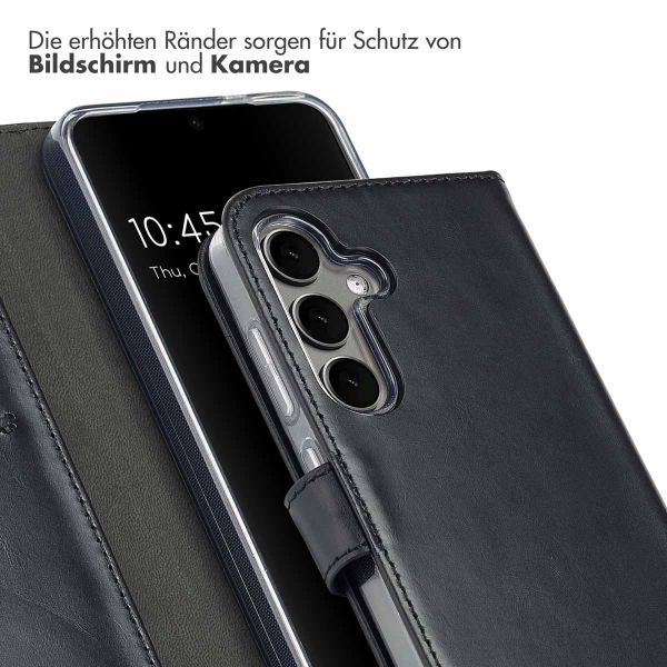 Selencia Echtleder Klapphülle Samsung Galaxy S25 Plus - Schwarz
