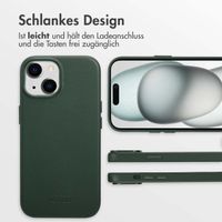 Accezz MagSafe Leather Backcover Apple iPhone 15 - Cedar Green