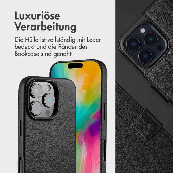 Accezz 2-in-1 Klapphülle aus Leder mit MagSafe Apple iPhone 16 Pro - Onyx Black