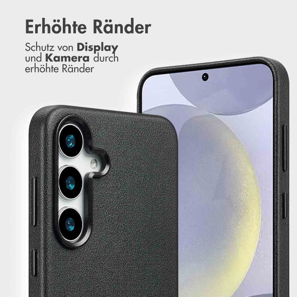 Accezz 2-in-1 Klapphülle aus Leder mit MagSafe Samsung Galaxy S25 Plus - Onyx Black