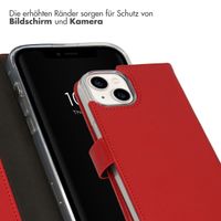 Selencia Echtleder Klapphülle Apple iPhone 14 - Rot