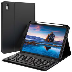 Accezz Bluetooth Keyboard Klapphülle Apple iPad 11 (2025) 11 Zoll A16 / iPad 10 (2022) 10.9 Zoll - AZERTY / FR - Schwarz