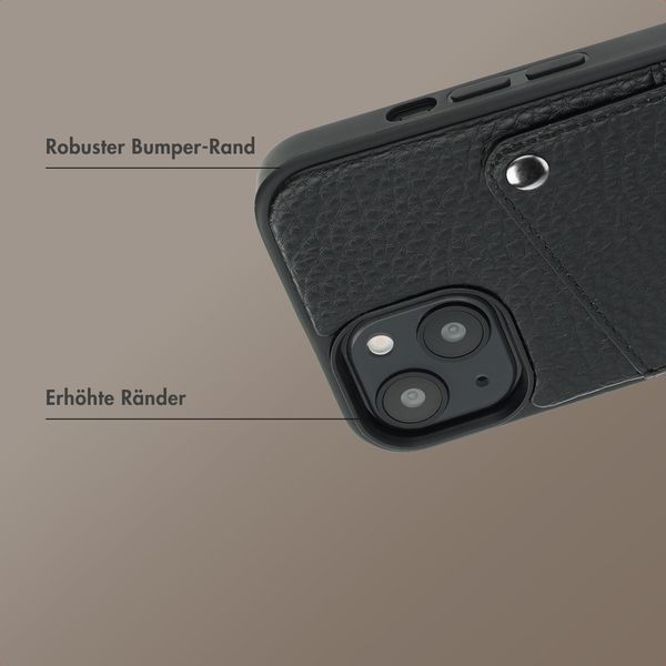 Selencia Riva Back Cover mit Kartenfach Apple iPhone 14 / 13 - Schwarz
