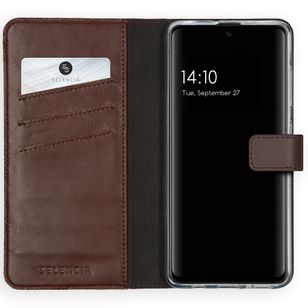 Selencia Echtleder Klapphülle Samsung Galaxy A51 - Braun