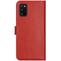 Selencia Echtleder Klapphülle Samsung Galaxy A41 - Rot